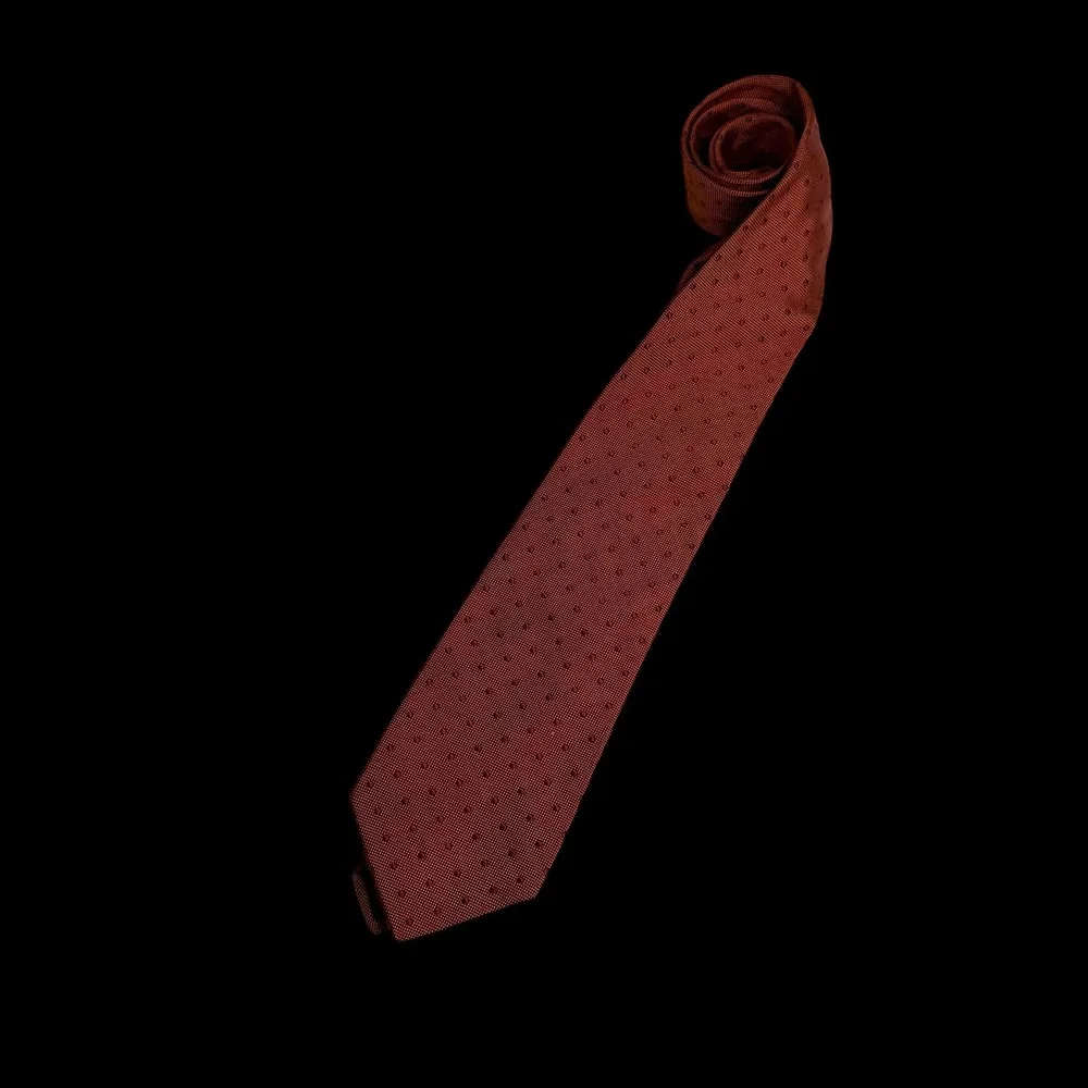 Pierre‎ Balmain Paris Silk Dotted Necktie Hand Made Made in France